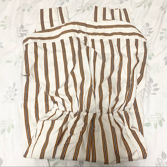 Maje Pieni wrap-effect striped twill jumpsuit - Size 40/US 8 - Picture 11 of 14